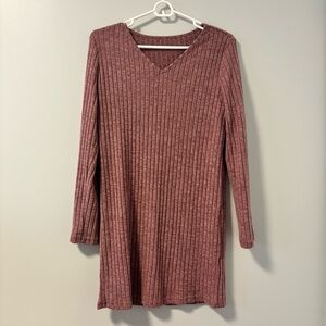 SHEIN Elegant Ribbed Knit Dress Small